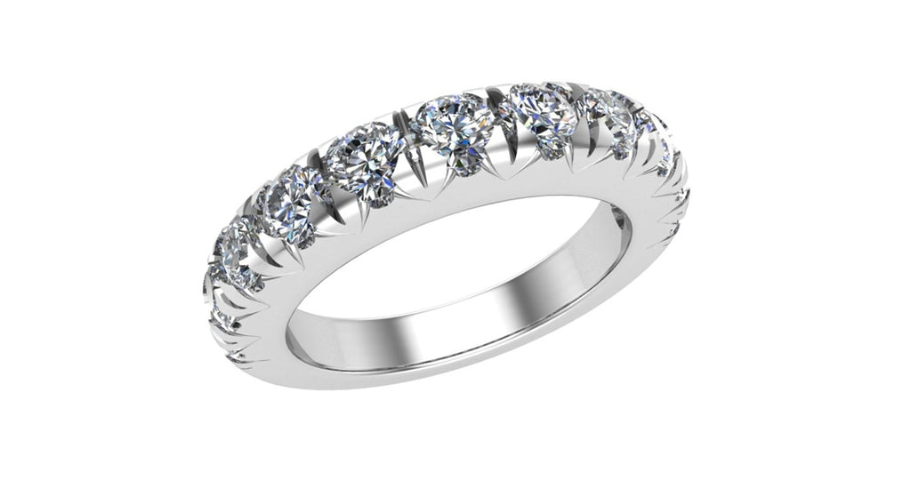 Natural Round Cut Diamond Five Stone Halo Ring