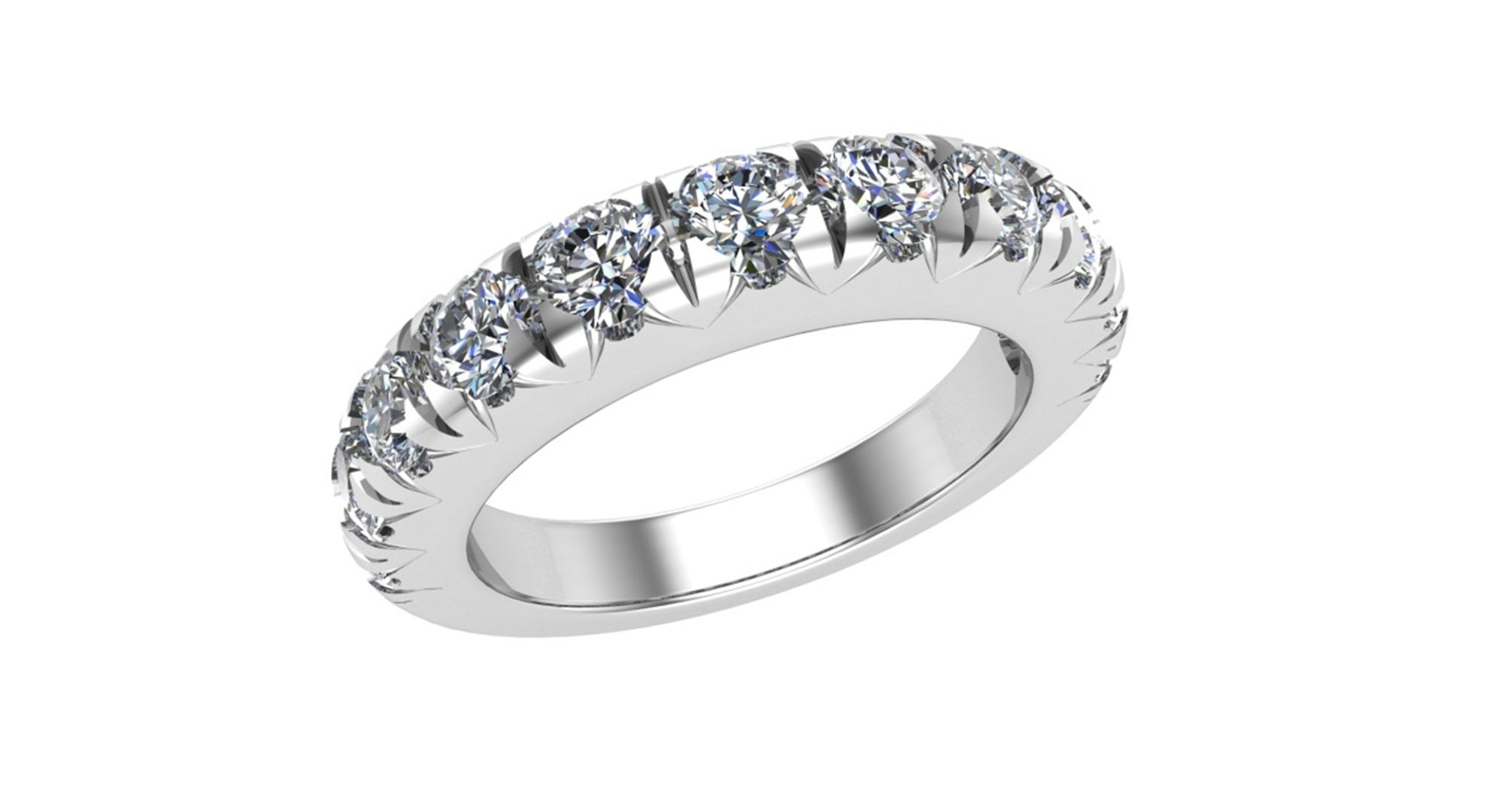 Natural Round Cut Diamond Five Stone Halo Ring