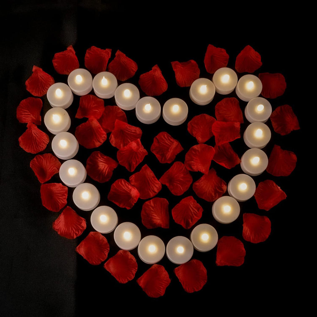 24-Pack Battery Operated LED Tea Lights - Realistic Flameless Votive Candles with 200 Hours of Bright Flickering Warm White Light for Holidays and Celebrations