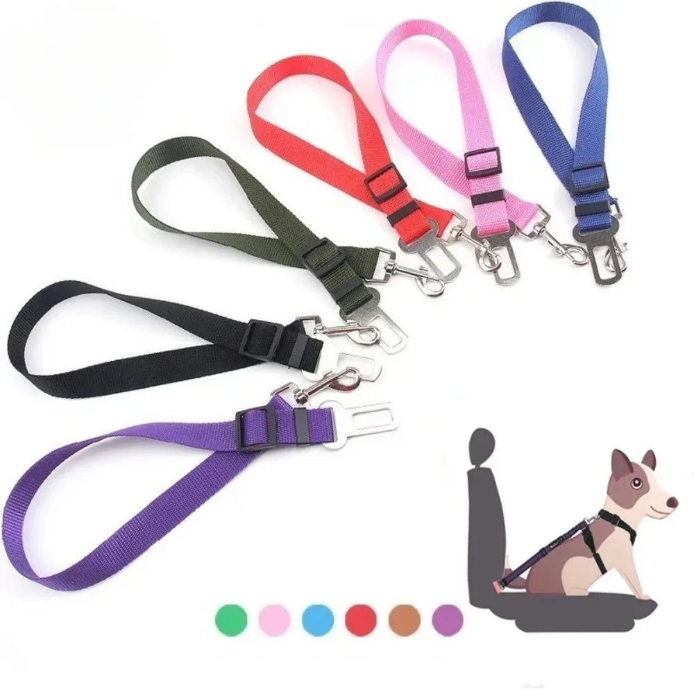 Adjustable Pet Car Seat Belt Safety Harness for Dogs and Cats