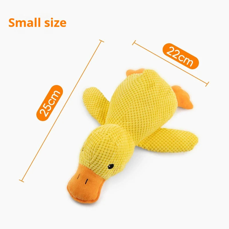 ideal for playtime & naps Suitable for all dog sizes Plush Duck Dog Toy – Bite-Resistant