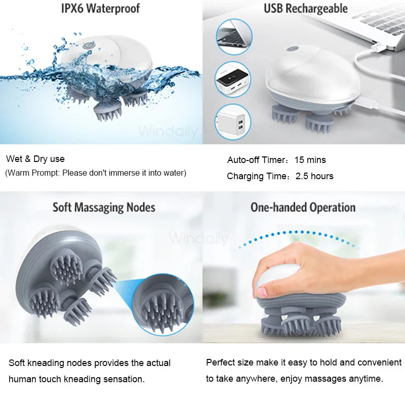 Electric Scalp Head Massager